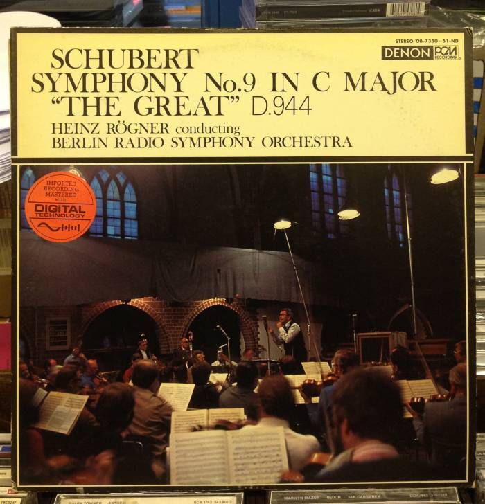 SCHUBERT SYMPHONY NO.9 GREAT RÖGNER 2LP 2.EL