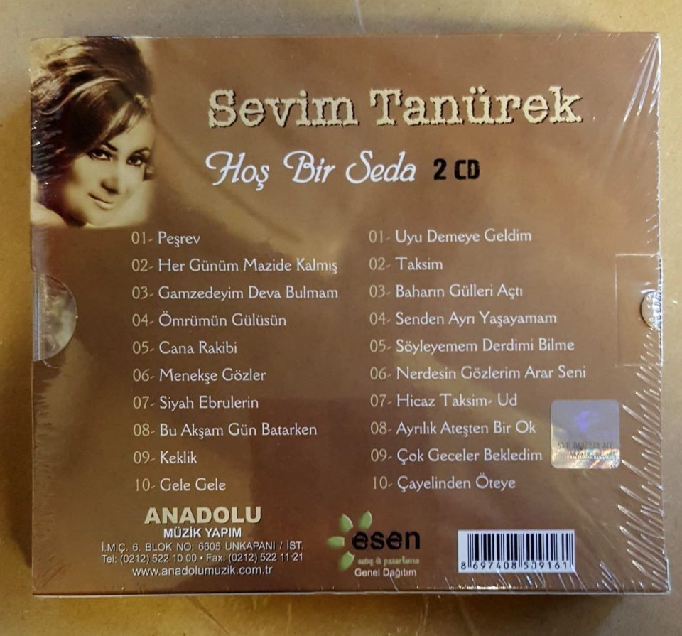 SEVİM TANÜREK - HOŞ BİR SEDA - 2CD AMBALAJINDA SIFIR