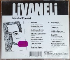 ZÜLFÜ LİVANELİ - İSTANBUL KONSERİ / SEÇME ESERLER 7 - CD RAKS MÜZİK 2.EL