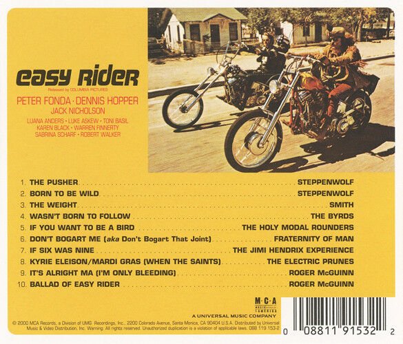 EASY RIDER / MUSIC FROM THE SOUNDTRACK (1990) - CD REISSUE AMBALAJINDA SIFIR