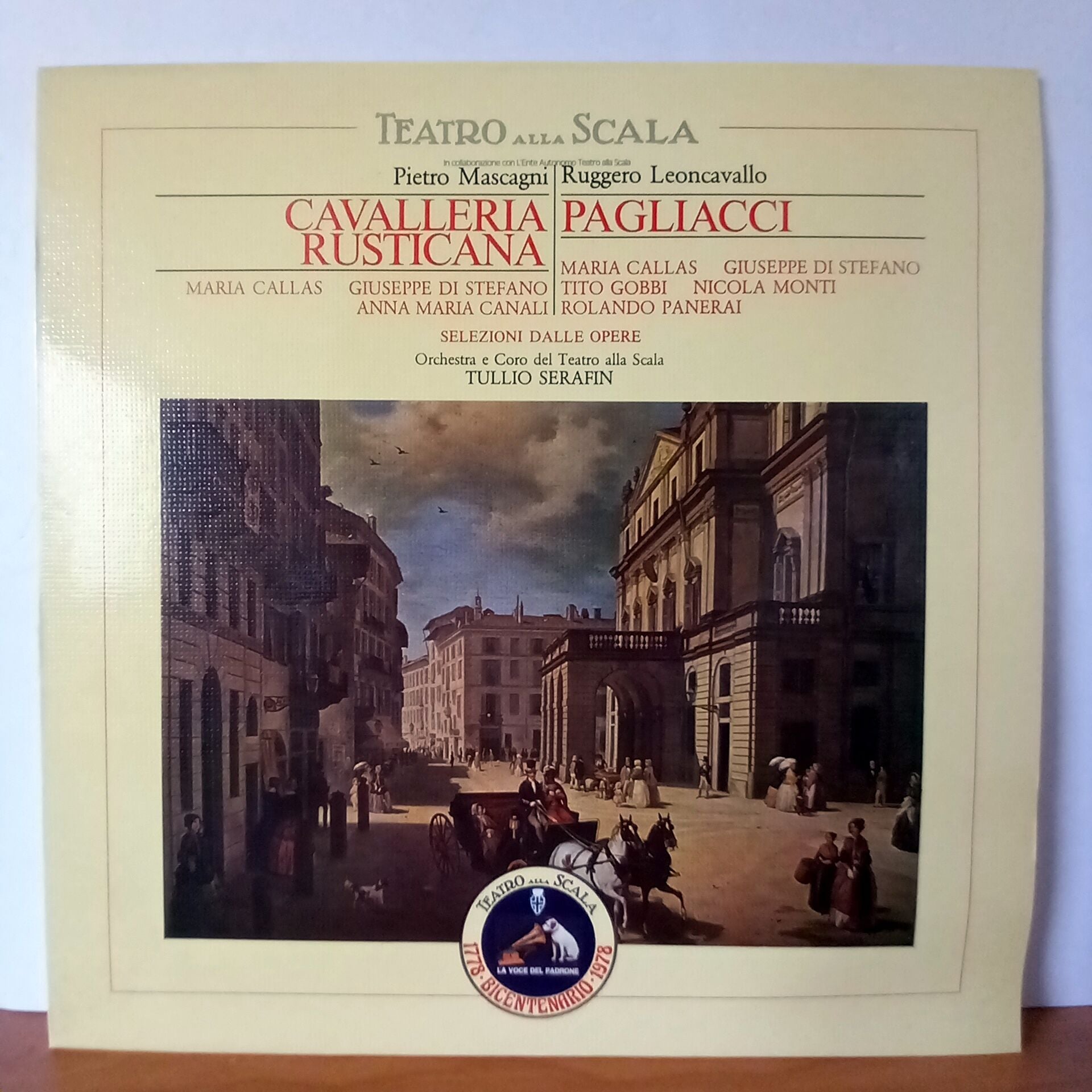 PIETRO MASCAGNI, RUGGIERO LEONCAVALLO, TULLIO SERAFIN, ORCHESTRA DEL TEATRO ALLA SCALA, CORO DEL TEATRO ALLA SCALA, MARIA CALLAS, GIUSEPPE DI STEFANO, TITO GOBBI, ANNA MARIA CANALI, NICOLA MONTI, ROLANDO PANERAI (1978) - LP 2.EL PLAK