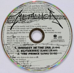 METALLICA - WHISKEY IN THE JAR (PART 1 OF A 3 CD SET) - CD SINGLE 1999 2.EL