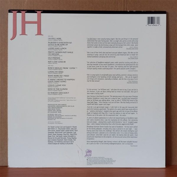 JANE HARVEY – THE OTHER SIDE OF SONDHEIM (1988) - LP 2.EL PLAK