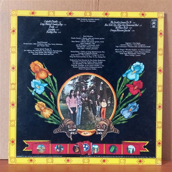 THE CHARLIE DANIELS BAND – FIRE ON THE MOUNTAIN (1974) - LP 2.EL PLAK