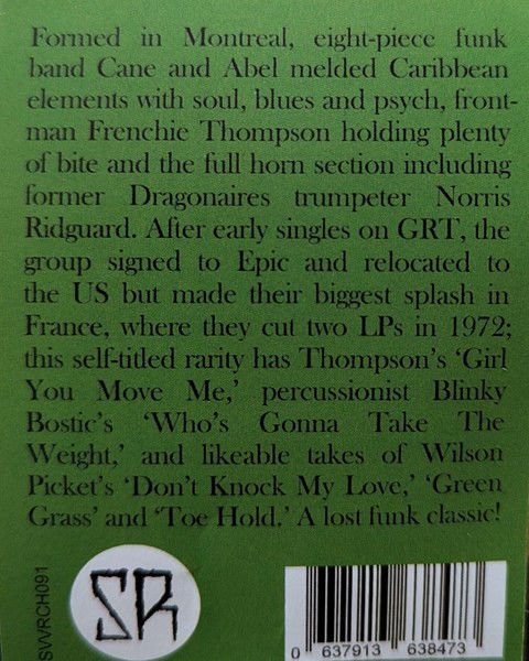 CANE AND ABLE - CANE AND ABLE (1972) - LP SOUL FUNK 2024 SIFIR PLAK