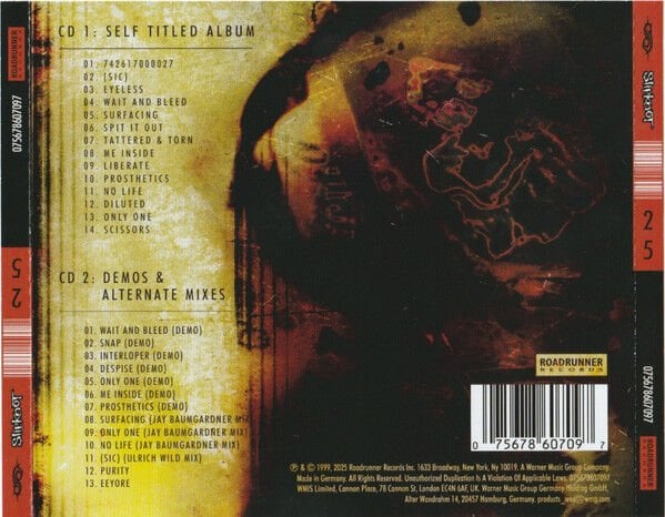 SLIPKNOT – SLIPKNOT (1999) - 2CD 2025 REISSUE 25TH ANNIVERSARY EDITION JEWEL CASE AMBALAJINDA SIFIR