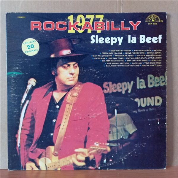 SLEEPY LA BEEF – 1977 ROCKABILLY (1978) - LP 2.EL SARI RENKLİ PLAK