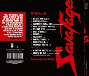 SAVATAGE – GUTTER BALLET (1989) - CD 2011 EDITION DIGIPACK SIFIR