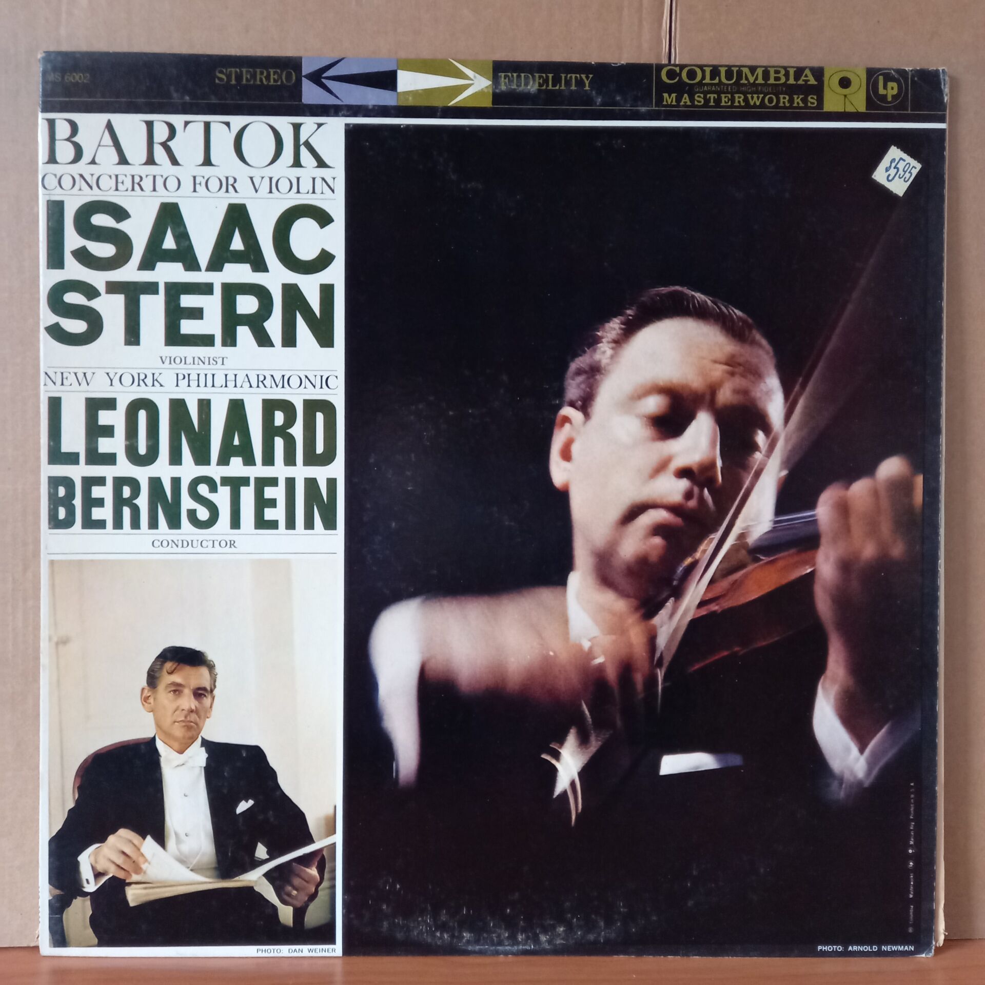 BARTOK: CONCERTO FOR VIOLIN / ISAAC STERN, LEONARD BERNSTEIN, NEW YORK PHILHARMONIC - LP 2.EL PLAK