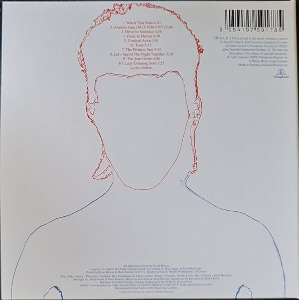 DAVID BOWIE – ALADDIN SANE (1973) - CD REMASTERED 2013 REISSUE DIGISLEEVE AMBALAJINDA SIFIR