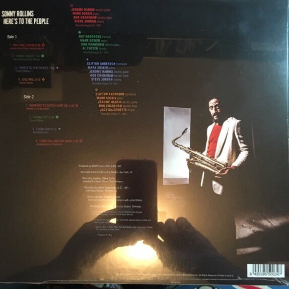 SONNY ROLLINS - HERE'S TO THE PEOPLE (1991) - LP 2015 REISSUE 180GR SIFIR PLAK
