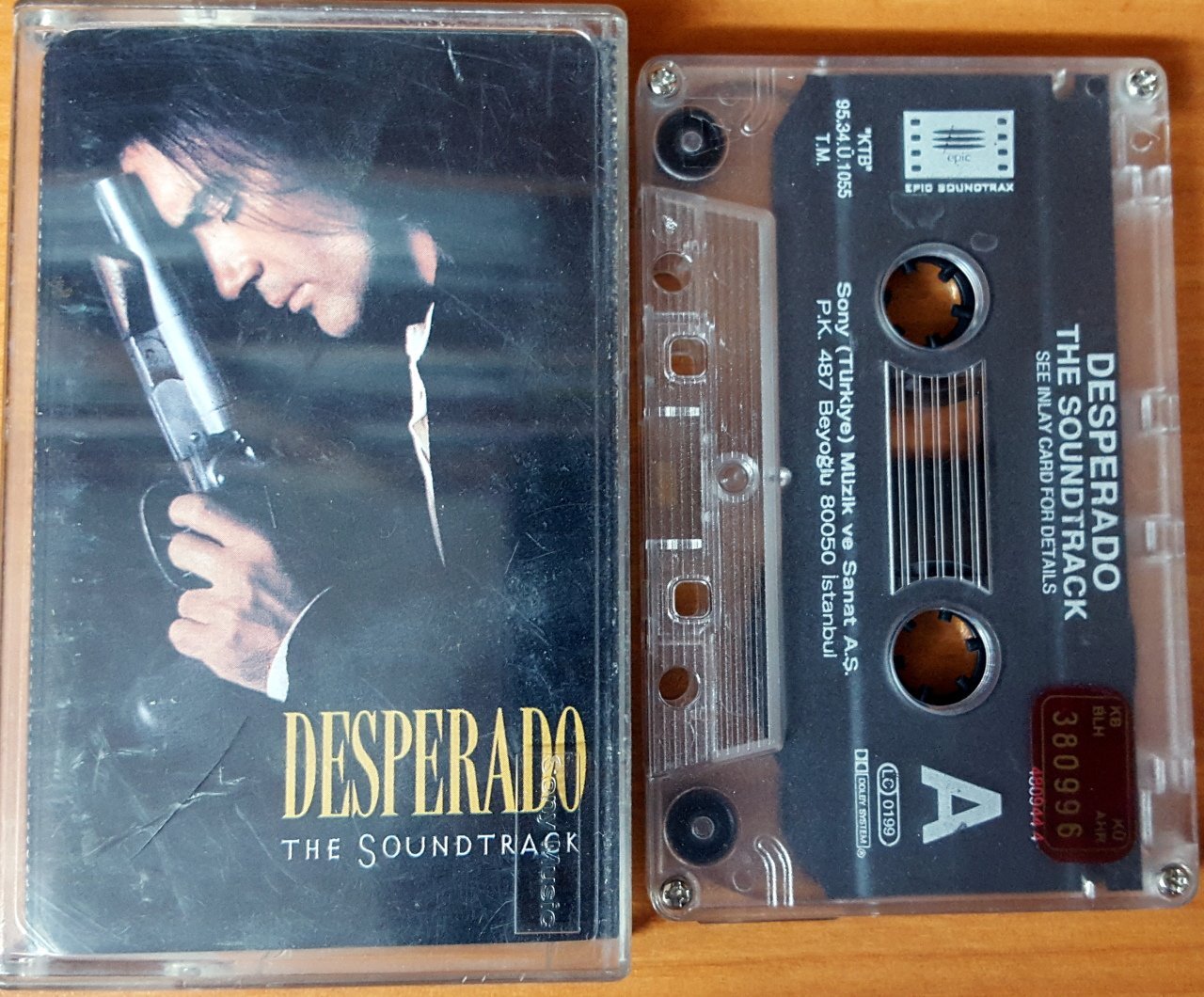 DESPERADO - THE SOUNDTRACK (1995) SONY CASSETTE MADE IN TURKEY ''USED''