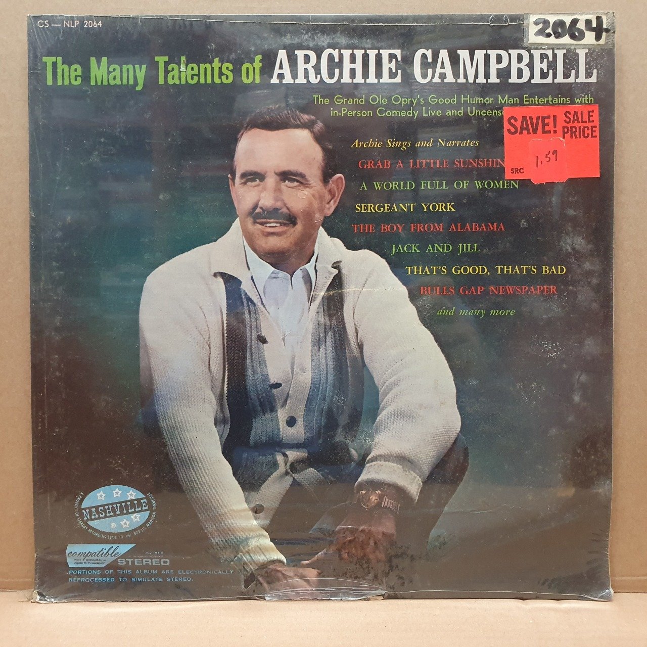 ARCHIE CAMPBELL - THE MANY TALENTS OF (1969) - LP DÖNEM BASKISI SIFIR PLAK