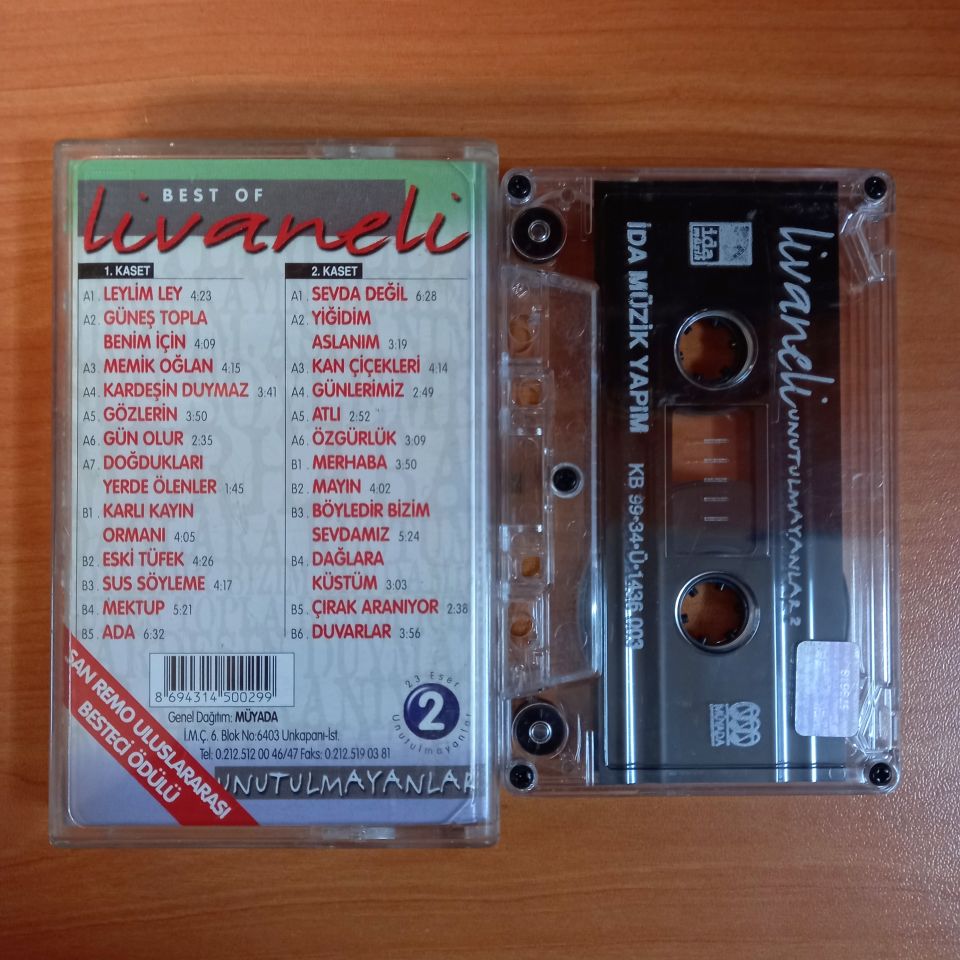 ZÜLFÜ LİVANELİ - BEST OF LİVANELİ / UNUTULMAYANLAR 2 (1999) - KASET 2.EL