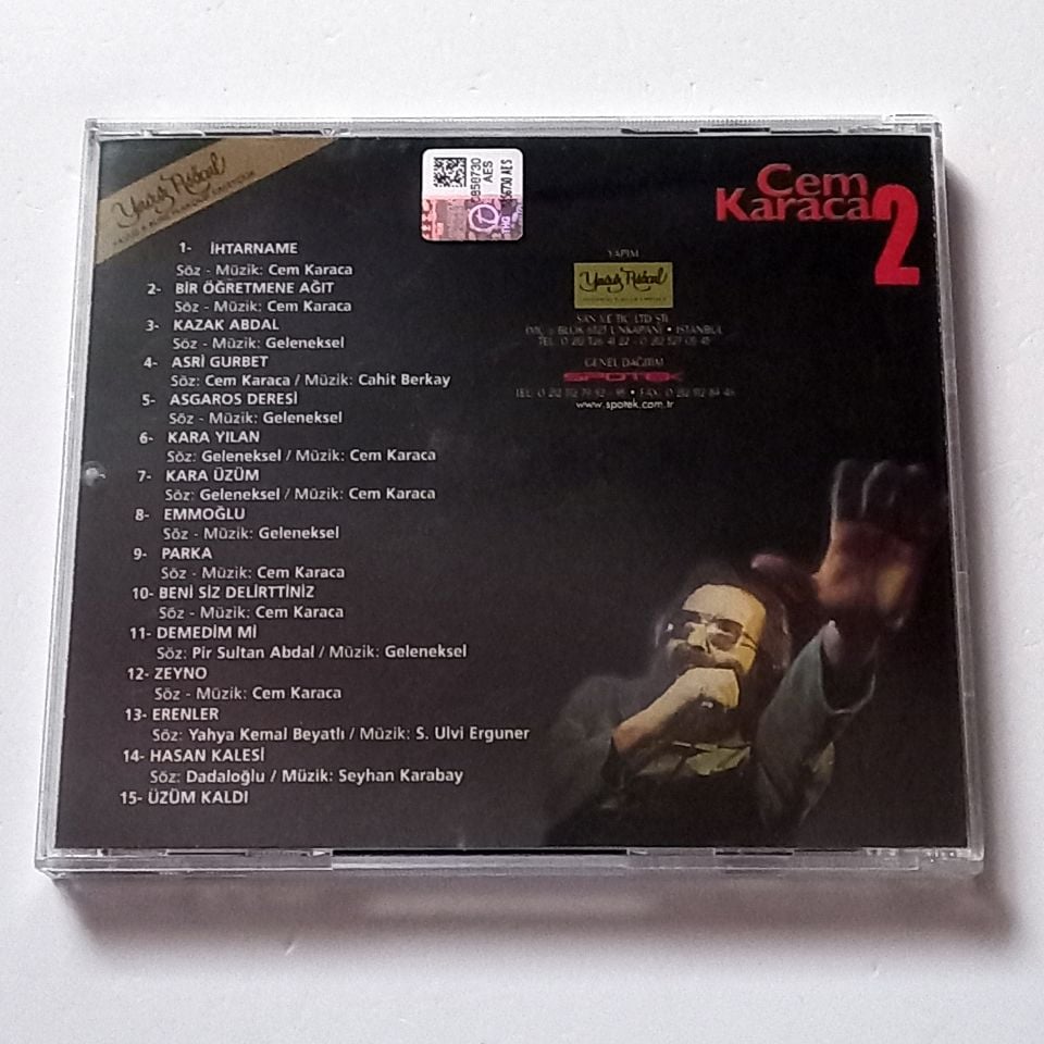 CEM KARACA - CEM KARACA 2 (1998) - CD YAVUZ & BURÇ PLAKÇILIK 2.EL