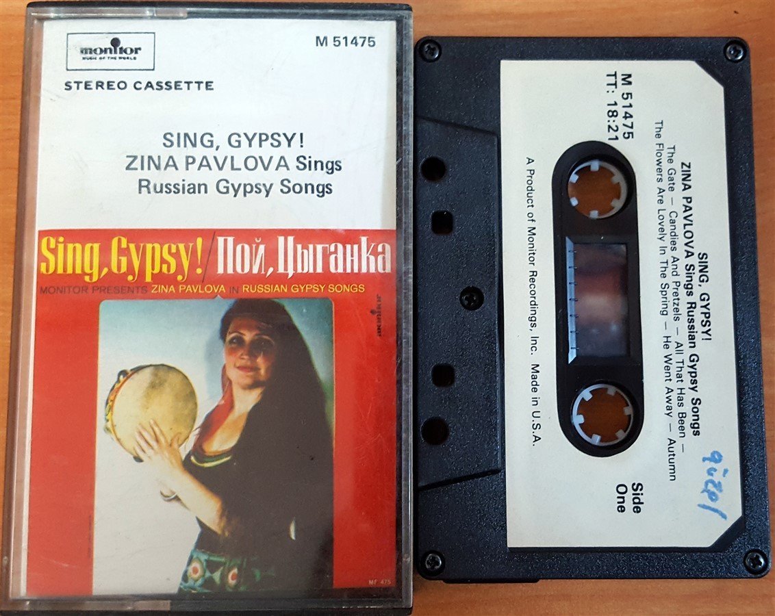 ZINA PAVLOVA SINGS RUSSIAN GYPSY SONGS - SING, GYPSY! / MADE IN USA KASET 2.EL