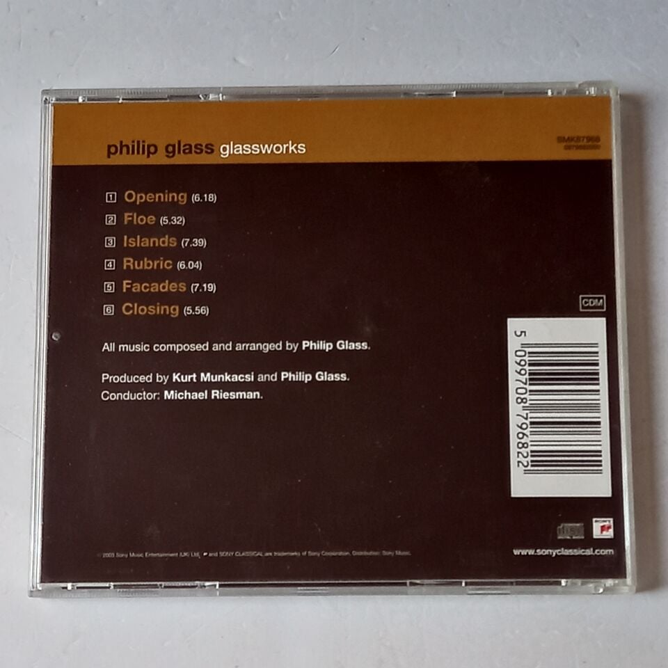 PHILIP GLASS – GLASSWORKS (1982) - CD 2003 REISSUE 2.EL