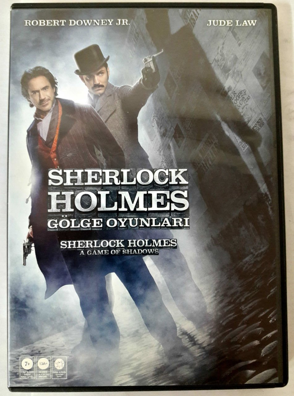 SHERLOCK HOLMES GÖLGE OYUNLARI - A GAME OF SHADOWS - ROBERT DOWNEY JR. - JUDE LAW - GUY RITCHIE - DVD 2.EL