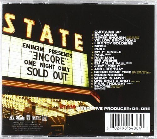 EMINEM - ENCORE (2004) - CD JEWEL CASE AMBALAJINDA SIFIR