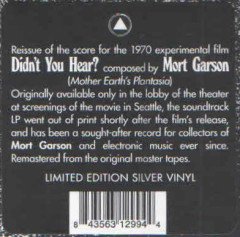 MORT GARSON - DIDN'T YOU HEAR? (1970) - LP SIFIR RENKLİ PLAK