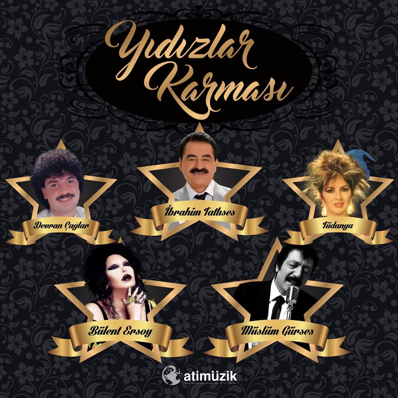 YILDIZLAR KARMASI - İBRAHİM TATLISES, MÜSLÜM GÜRSES, BÜLENT ERSOY (2018) - LP SIFIR PLAK