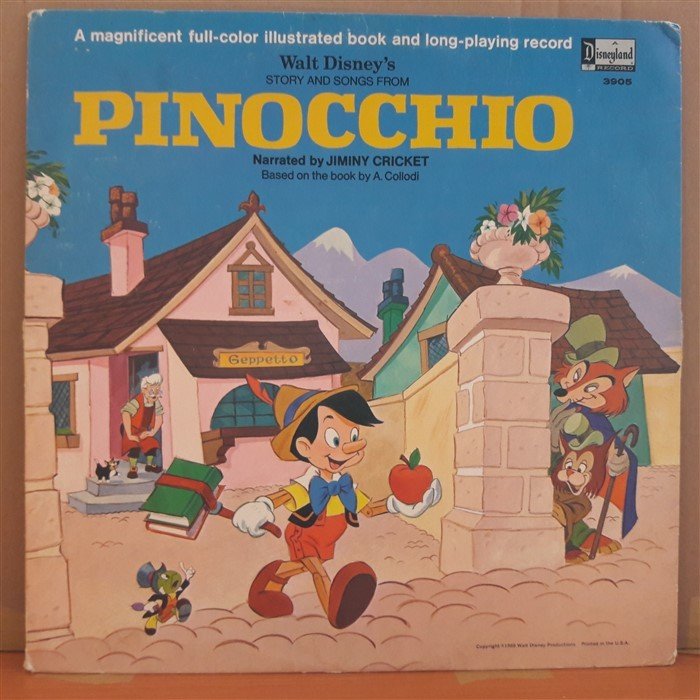 PINOCCHOI (1969) - WALT DISNEY - LP PLAK 2.EL