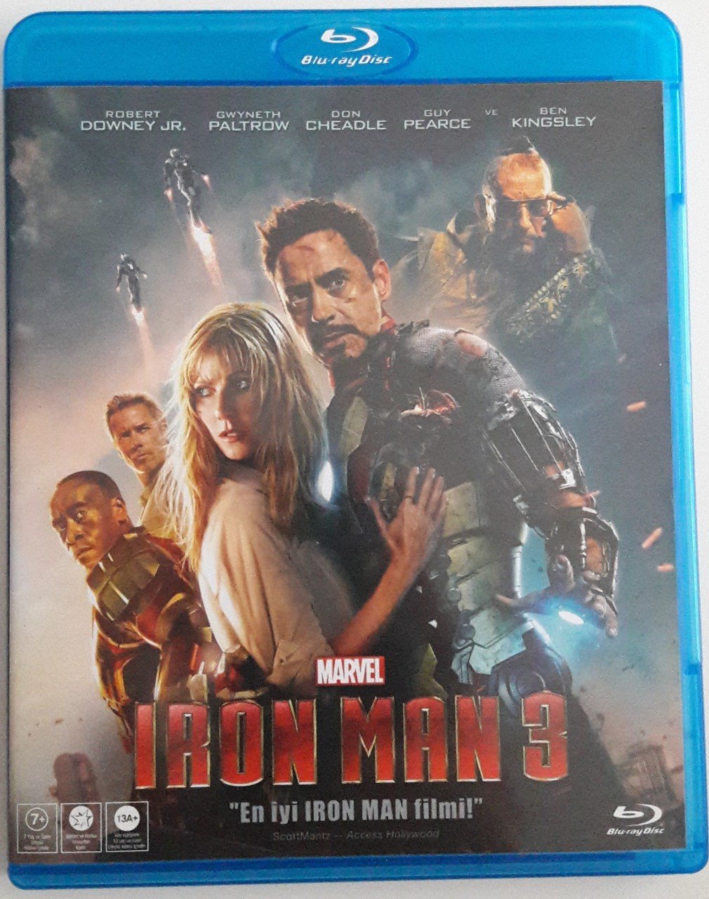 IRON MAN 3 - ROBERT DOWNEY JR. - GWYNETH PALTROW - DON CHEADLE - MARVEL - BLU-RAY 2.EL