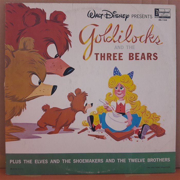 GOLDILOCK AND THE THREE BEARS (1963) - WALT DISNEY - LP PLAK 2.EL