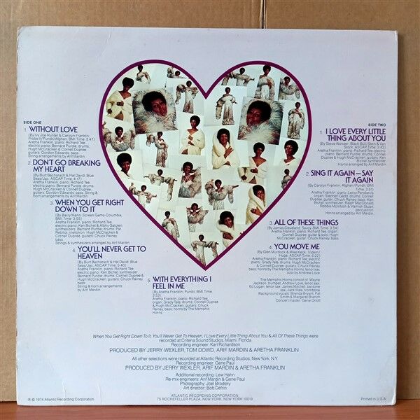 ARETHA FRANKLIN – WITH EVERYTHING I FEEL IN ME (1974) - LP 2.EL PLAK