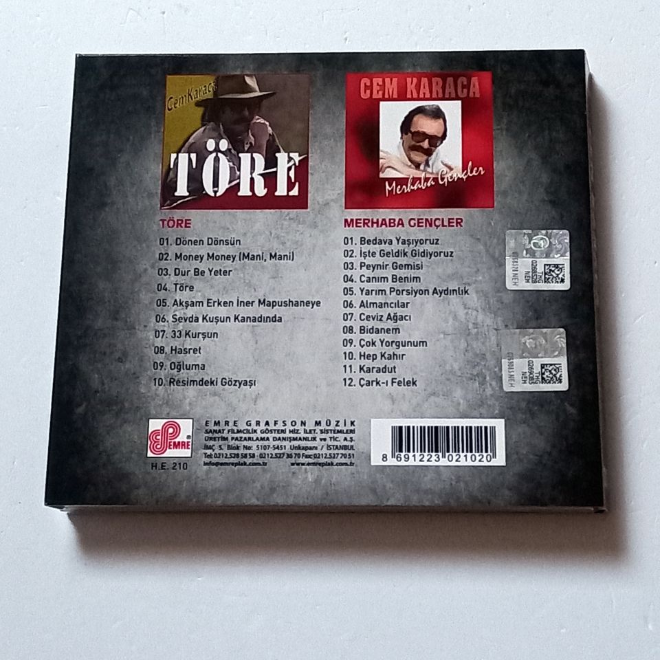 CEM KARACA - ARŞİV SERİSİ TÖRE / MERHABA GENÇLER (2015) - CD EMRE GRAFSON 2.EL