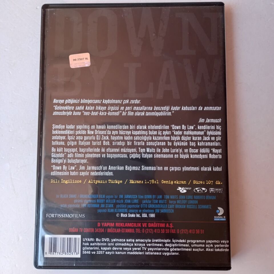 DOWN BY LAW - JIM JARMUSCH - DVD 2.EL