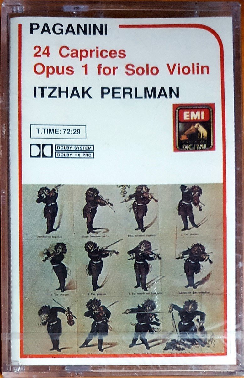 PAGANINI: 24 CAPRICES FOR SOLO VIOLIN / ITZHAK PERLMAN (1989) KENT KASET SIFIR