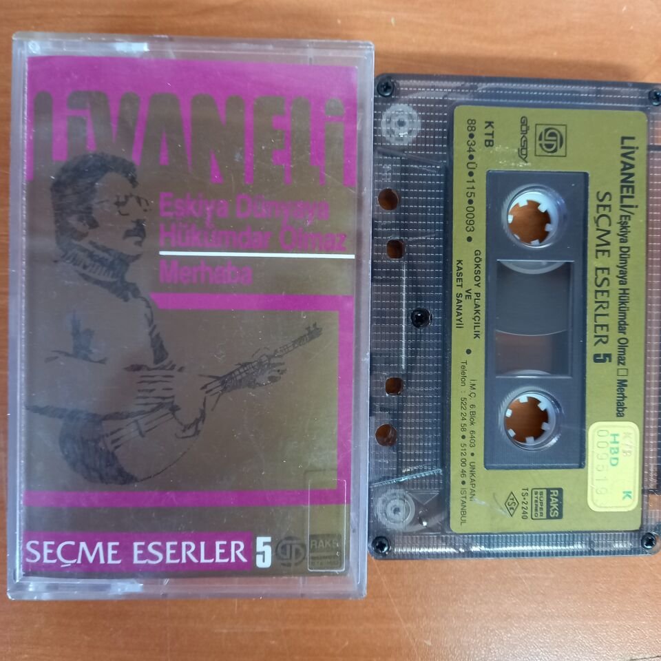 ZÜLFÜ LİVANELİ - EŞKİYA DÜNYAYA HÜKÜMDAR OLMAZ / MERHABA / SEÇME ESERLER 5 (1988) - KASET 2.EL