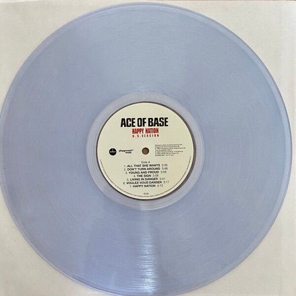 ACE OF BASE - HAPPY NATION (1993) - LP 2020 CLEAR COLOURED EDITION SIFIR PLAK
