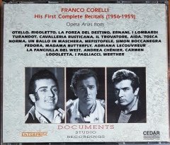 FRANCO CORELLI - HIS FIRST COMPLETE RECITALS / ARIAS FROM ITALIAN OPERAS (1995) DOCUMENTS STUDIO RECORDINGS 2CD 2.EL