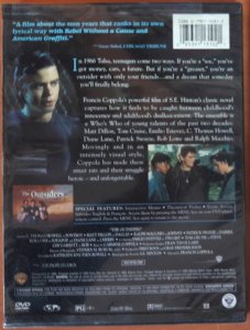 The OUTSIDERS - MATT DILLON - FRANCIS FORD COPPOLA - SNAPCASE DVD SIFIR 1. BÖLGE TR ALTYAZI YOKTUR