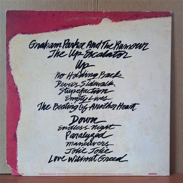 GRAHAM PARKER – THE UP ESCALATOR (1980) - LP 2.EL PLAK