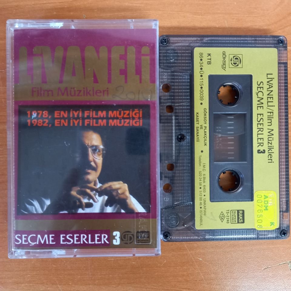 ZÜLFÜ LİVANELİ - FİLM MÜZİKLERİ / SEÇME ESERLER 3 (1986) - KASET 2.EL