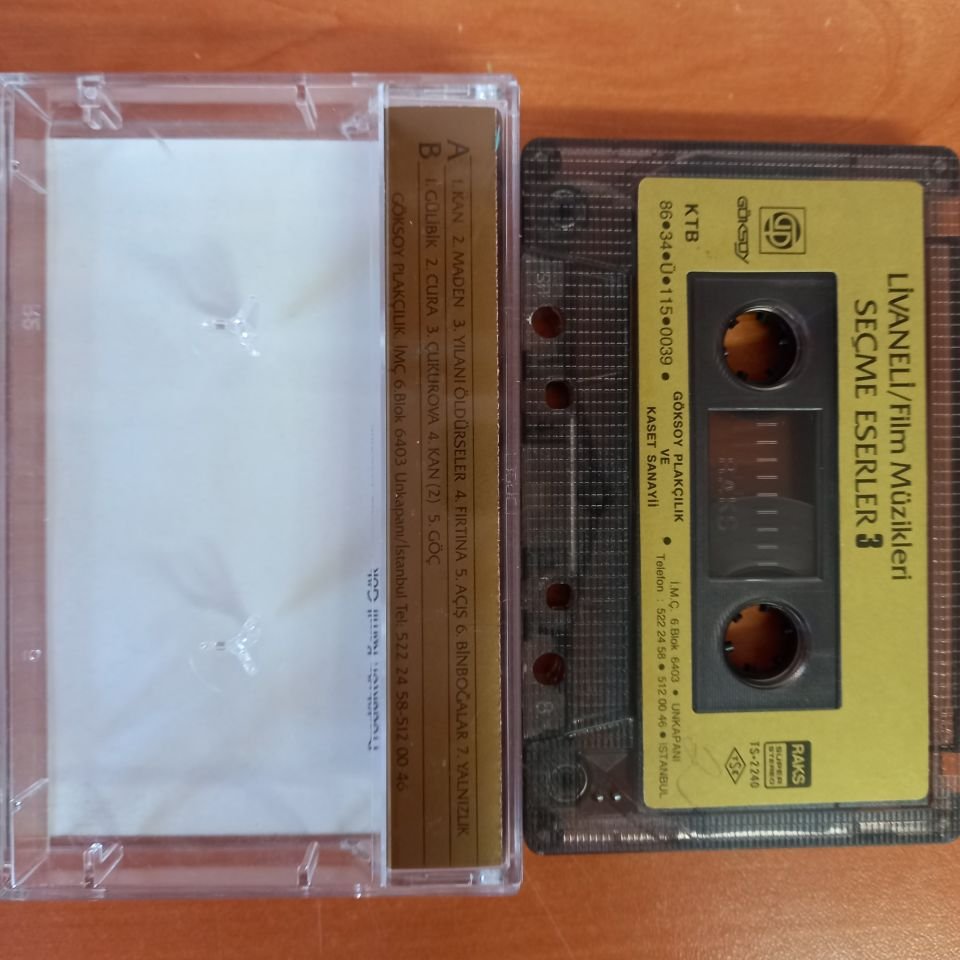ZÜLFÜ LİVANELİ - FİLM MÜZİKLERİ / SEÇME ESERLER 3 (1986) - KASET 2.EL