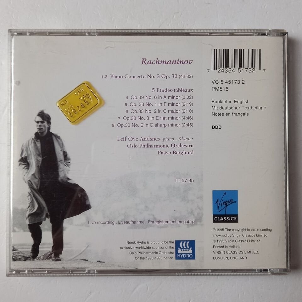 RACHMANINOV: PIANO CONCERTO NO. 3 - LEIF OVE ANDSNES, OSLO PHILHARMONIC ORCHESTRA, PAAVO BERGLUND (1995) - CD 2.EL