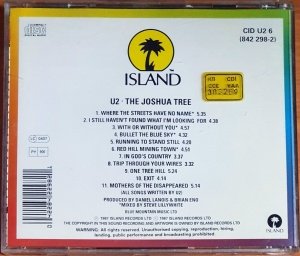 U2 - THE JOSHUA TREE (1987) - CD 2.EL