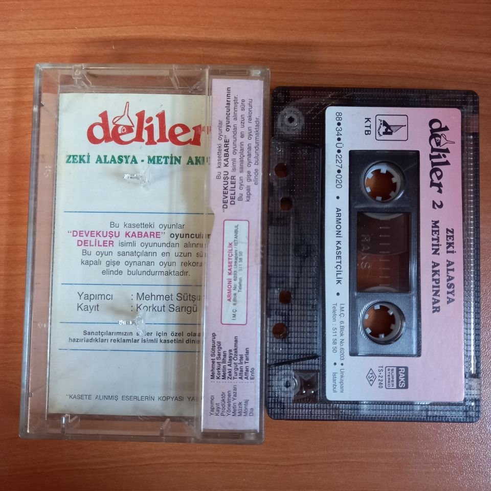 ZEKİ ALASYA, METİN AKPINAR - DELİLER 2 (1988) - KASET 2.EL