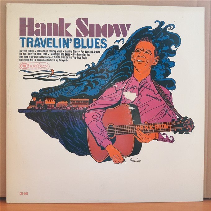 HANK SNOW - TRAVELIN' BLUES (1966) - LP 2.EL PLAK