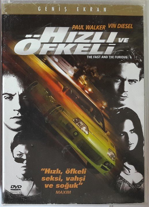 HIZLI VE ÖFKELİ - THE FAST AND THE FURIOUS - PAUL WALKER - VIN DIESEL - DVD 2.EL