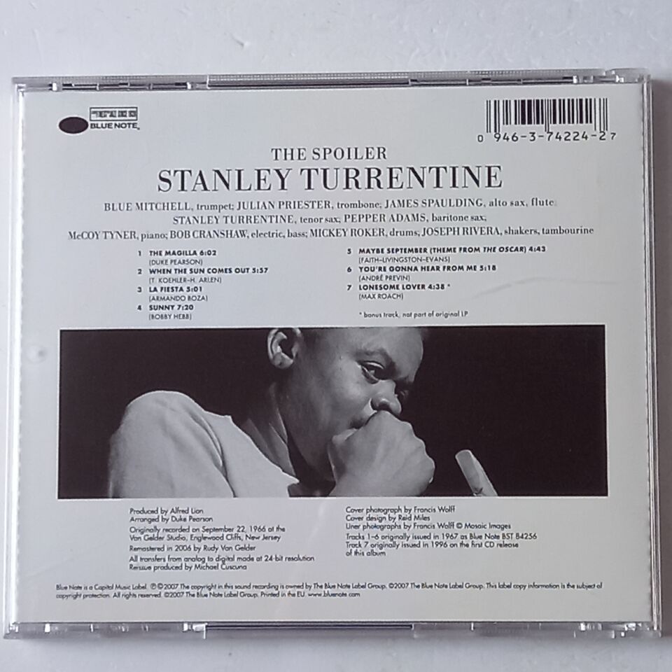 STANLEY TURRENTINE – THE SPOILER (1967) - CD 2007 REMASTERED REISSUE 2.EL