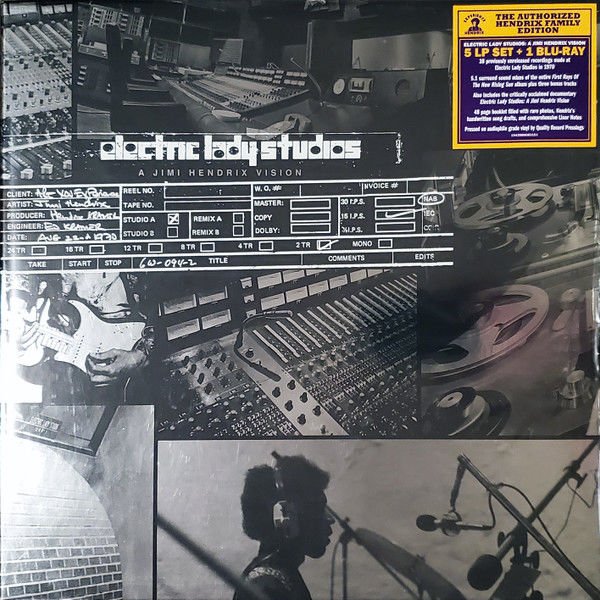 JIMI HENDRIX- ELECTRIC LADY STUDIOS / A JIMI HENDRIX VISION (2024) - 5LP + 1 BLU RAY LIMITED EDITION BOX SET SIFIR PLAK