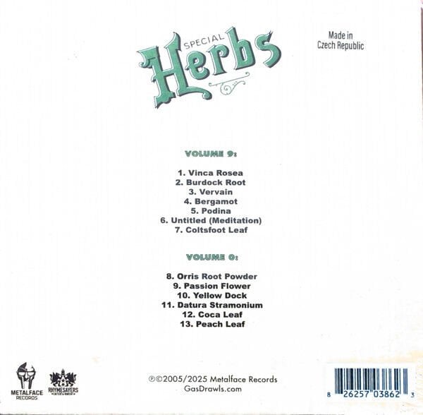 METAL FINGERS [MF DOOM] – SPECIAL HERBS VOLS 9&0 (2005) - CD 2025 REISSUE DIGISLEEVE AMBALAJINDA SIFIR
