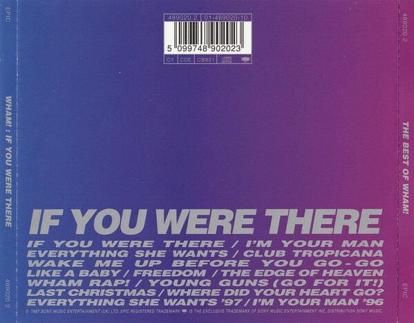 WHAM - THE BEST OF WHAM / IF YOU WERE THERE (1997) - CD REISSUE JEWEL CASE AMBALAJINDA SIFIR