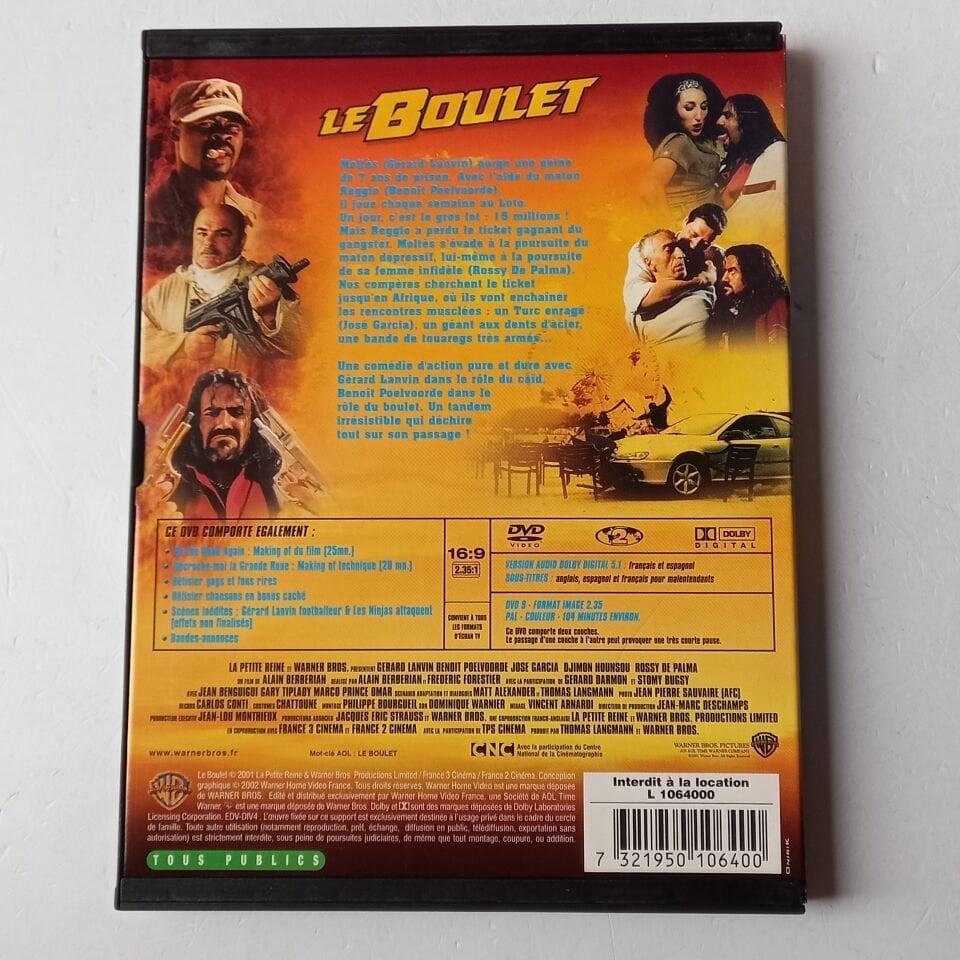 LE BOULET - GERARD LANVIN, BENOIT POELVOORDE, JOSE GARCIA - DVD 2.EL