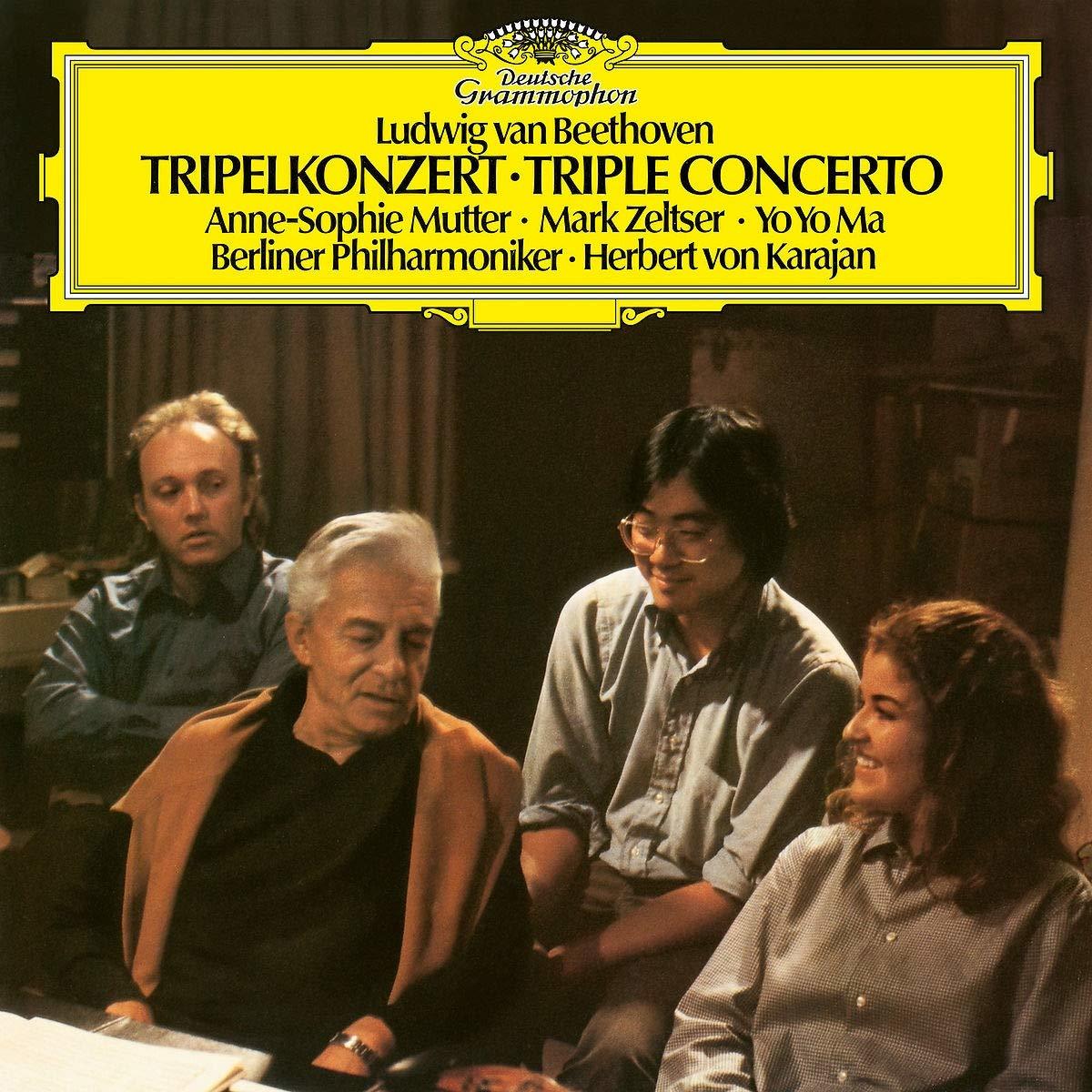 BEETHOVEN - TRIPLE CONCERTO / ANNE SOPHIE MUTTER / KARAJAN - LP DEUTSCHE GRAMMOPHON SIFIR PLAK
